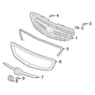 Acura OE - Hood & Grille - Grille & Components