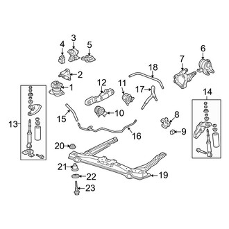 Acura OE - Engine / Transaxle - Engine & Transmission Mounting (Manual Top), (Standard Tr)