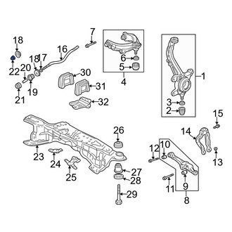 Acura OE - Radius Arm Nut