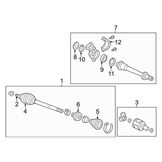 Acura OE - Front Suspension - Drive Axles