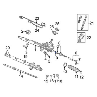 Acura OE - Front Rack And Pinion Housing Seal Kit