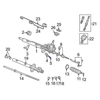 Acura OE - Rack and Pinion Bolt