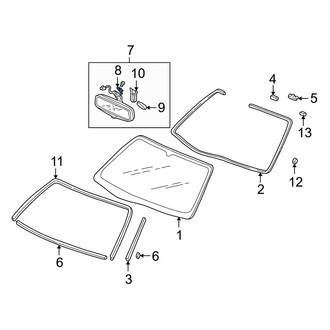 Acura OE - Interior Rear View Mirror Bracket