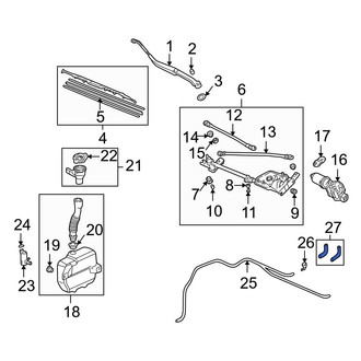 Acura OE - Front Windshield Washer Hose