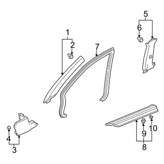 Acura OE - Pillars, Rocker & Floor - Interior Trim
