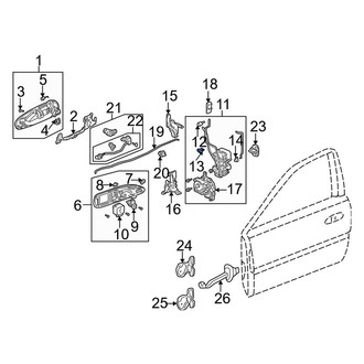Acura OE - Door Lock Rod Clip