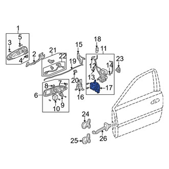 Acura OE - Front Left Door Lock Actuator Motor
