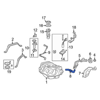 Acura OE - Lower Fuel Tank Filler Neck