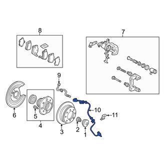 Acura OE - Rear Left ABS Wheel Speed Sensor