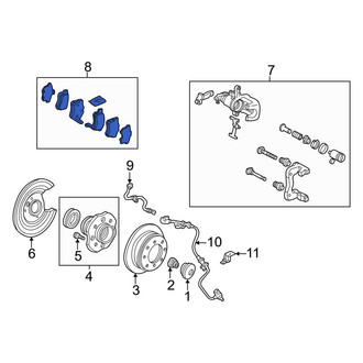 Acura OE - Rear Disc Brake Pad Set