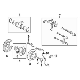 Acura OE - Rear Suspension - Brake Components