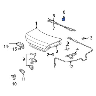 Acura OE - Trunk Torque Rod Clip