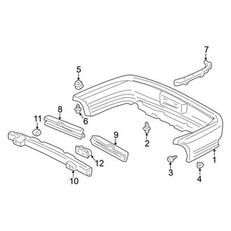 Acura OE - Rear Bumper - Bumper & Components