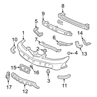 Acura OE - Front Bumper - Bumper & Components