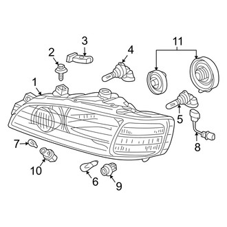 Acura OE - Front Lamps - Headlamp Components