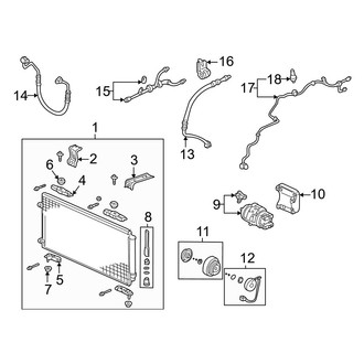 Acura OE - Air Conditioner & Heater - Condenser, Compressor & Lines
