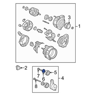 Acura OE - Belt Tensioner Pulley Bolt Cover