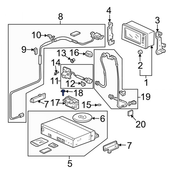 GPS Navigation Control Module Bolt