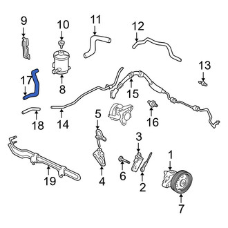 Acura OE - Power Steering Reservoir Hose