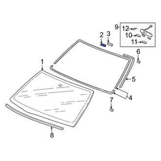 Acura OE - Upper Inner Back Glass Reveal Molding Clip