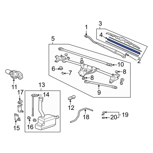 Windshield Wiper Blade Refill Set