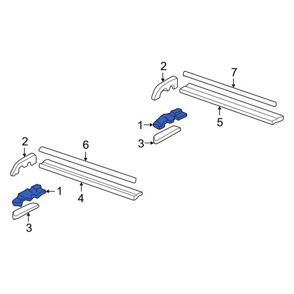 Roof Luggage Carrier Side Rail Bracket
