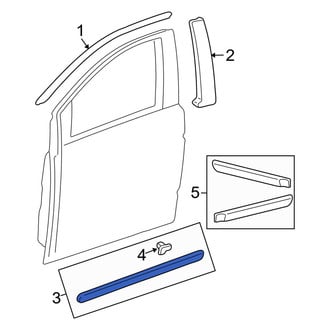 Acura OE - Front Right Door Window Belt Weatherstrip