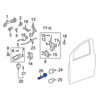 Acura OE - Front Left Door Check