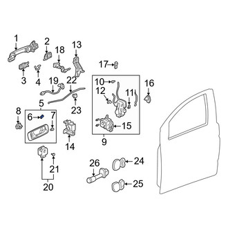 Acura OE - Front Left Inner Door Handle Link Clip