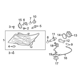 Acura OE - Front Lamps - Headlamp Components (Technology Package)