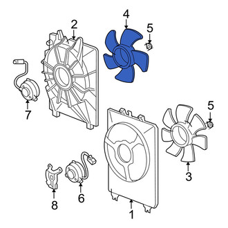 Acura OE - Left Engine Cooling Fan Blade