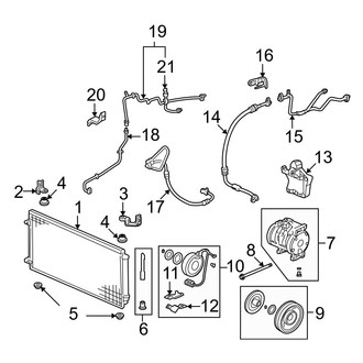 Acura OE - Air Conditioner & Heater - Condenser, Compressor & Lines