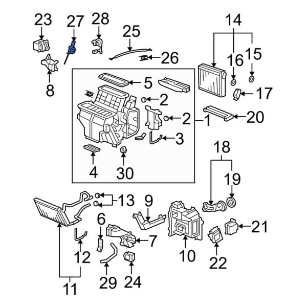 Acura OE 80534S84A41 - Cabin Air Temperature Sensor Aspirator Tube