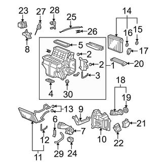 Acura OE - Air Conditioner & Heater - Evaporator & Heater Components