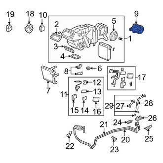 Acura OE - Rear HVAC Blower Motor Assembly