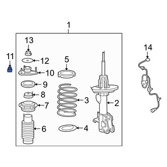 Acura OE - Suspension Strut Mount Nut