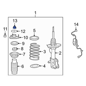 Acura OE - Suspension Strut Mount Nut