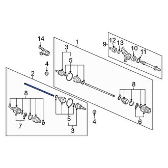 Acura OE - Front Left CV Axle Assembly