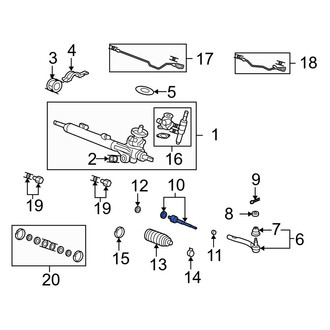 Acura OE - Inner Steering Tie Rod End