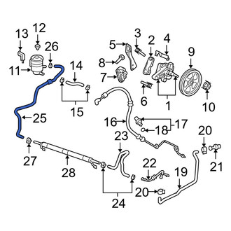 Acura OE - Power Steering Reservoir Hose