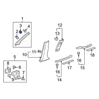 Acura OE - Roof Opening Trim Clip