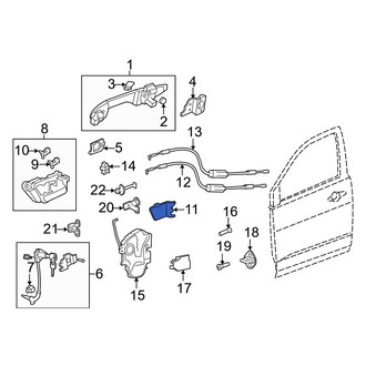 Acura OE - Left Interior Door Handle Bezel Cap