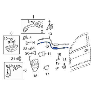 Acura OE - Front Door Latch Cable