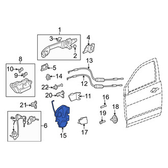 Acura OE - Front Left Door Latch Assembly
