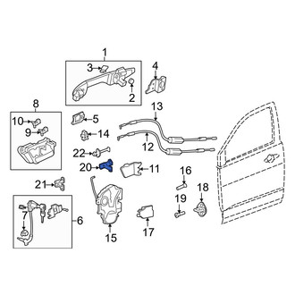 Acura OE - Front Right Upper Door Hinge