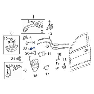 Acura OE - Front Left Door Check