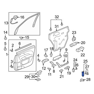 Acura OE - Front Liftgate Latch Release Switch