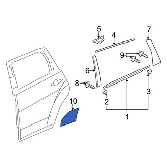 Acura OE - Rear Right Stone Deflector