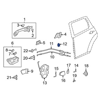 Acura OE - Door Latch Cable Clip