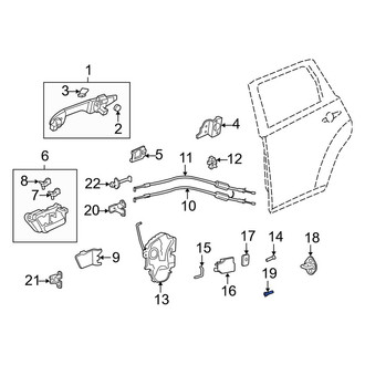 Acura OE - Door Lock Striker Plate Screw